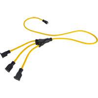 W-Style Power Adapter, Outdoor, STOW, 12/3 AWG, 15 A, 3 Outlet(s), 2' Les Fournitures Industrielles Méga