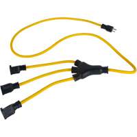 W-Style Power Adapter, Outdoor, STOW, 12/3 AWG, 15 A, 3 Outlet(s), 2' Les Fournitures Industrielles Méga