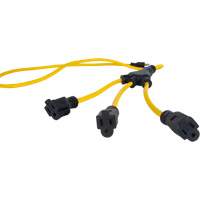 W-Style Power Adapter, Outdoor, STOW, 12/3 AWG, 15 A, 3 Outlet(s), 2' Les Fournitures Industrielles Méga