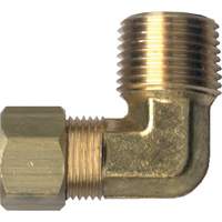90° Pipe Elbow, Tube x Male Pipe, Brass, 1/8" x 1/8" Les Fournitures Industrielles Méga