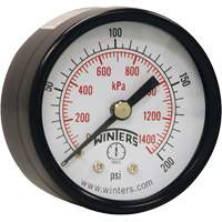 Manom&egrave;tre &eacute;conomique,  2", 0 - 200 psi, Fixation arri&egrave;re, Analogique Les Fournitures Industrielles Méga