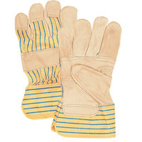 Fitters Patch Palm Gloves, Large, Grain Cowhide Palm, Cotton Inner Lining Les Fournitures Industrielles Méga