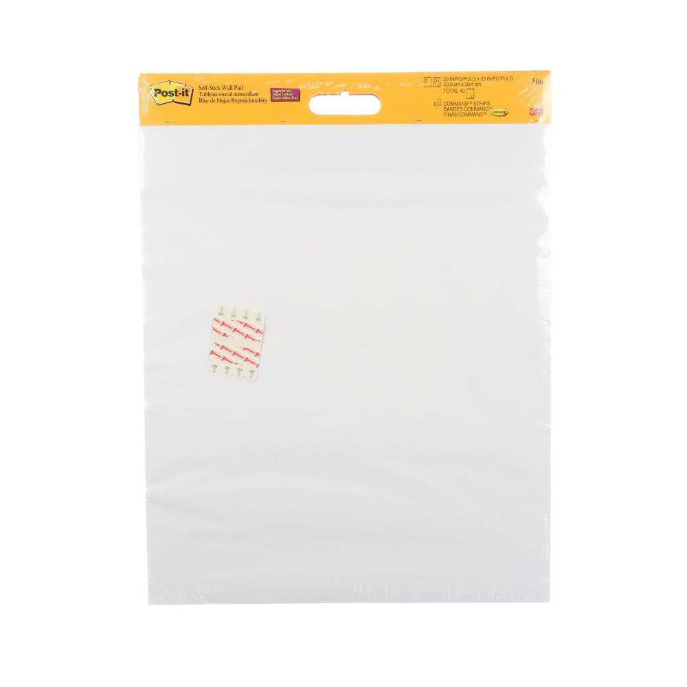 Tableau à feuilles super autocollantes pour surfaces murales 566 Post-it®, blanc, 50,8 cm x 58,4 cm 