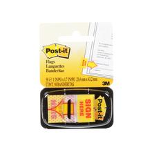 3M 7000002258 - Languettes adhésive 680-9 Post-it® avec message, « Signez ici », 25,4 mm x 43,2 mm (1 po x 1,7 po), 