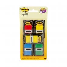 3M 7000122676 - Languettes adhésives 680-RYBGVA-B Post-it®, couleurs assorties, 25,4 mm x 43,2 mm (1 po x 1,7 po), 5