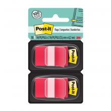 3M 7000052456 - Languettes adhésives Post-it® 680-RD2, rouge, 25,4 mm x 43,2 mm (1 po x 1,7 po), 50 languettes/distr