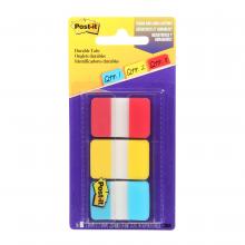 3M 7000127110 - Onglets 686-RYBTRI Post-it®, couleurs assorties, 25,4 mm x 38,1 mm (1 po x 1,5 po), 66/paquet