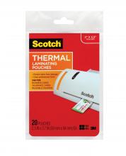 3M 7010369851 - Pochettes de pelliculage thermique TP5851-20 Scotch(MC), format carte de visite, paquet de 20
