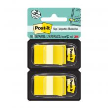 3M 7000052452 - Languettes adhésives Post-it® 680-YW2, jaune, 25,4 mm x 43,2 mm (1 po x 1,7 po), 50 languettes/distr